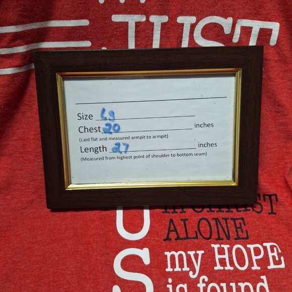 Just Jesus Shirt Red Christ Alone Hope Found Adult Large Religious Church Pray - Picture 6 of 8